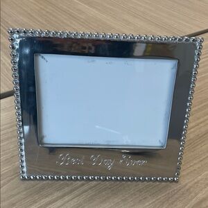 Mariposa “Best Day Ever” Beaded Aluminum Picture Frame – 4x6 – Made in Mexico